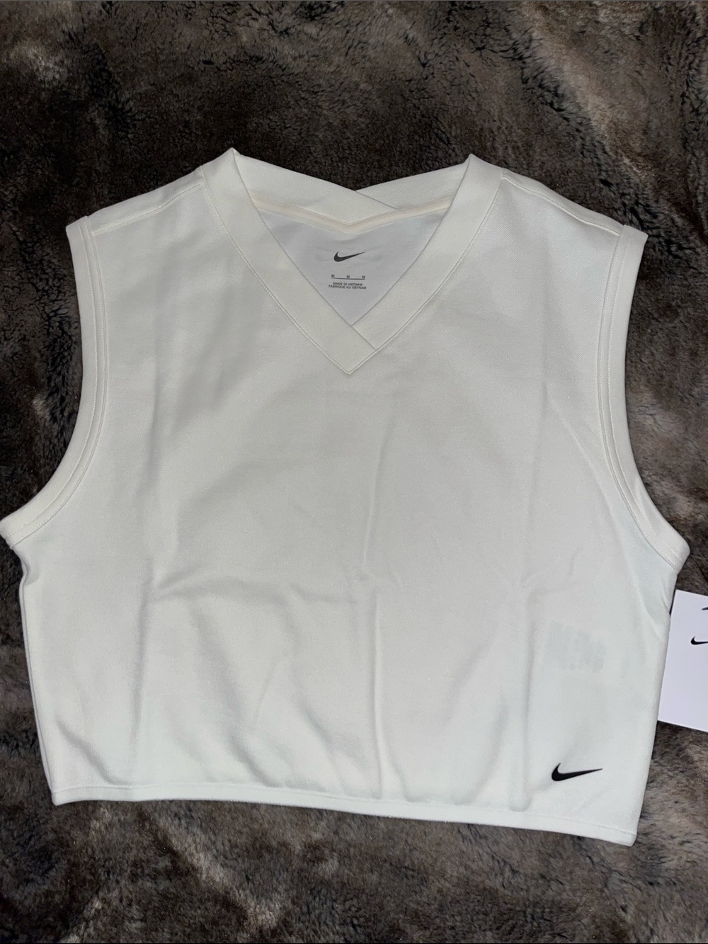 Nike Golf Shirt Women’s M Crop V-Neck Top Vest IH0939-133 NWT $90